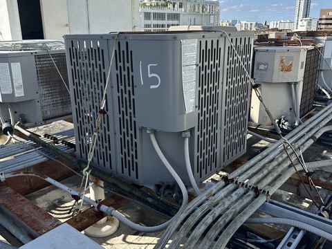 Commercial roofing project in progress